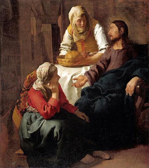 Johannes Vermeer Christ in the House of Martha and Mary Spain oil painting art